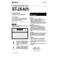 SONY STJX401 Owner's Manual cover photo