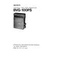 SONY BVG100PS Owner's Manual cover photo