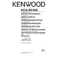KENWOOD KCA-RC405J Owner's Manual cover photo