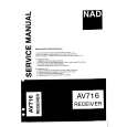 NAD AV716 Service Manual cover photo