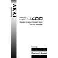 AKAI U400 Owner's Manual cover photo