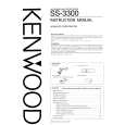 KENWOOD SS-3300 Owner's Manual cover photo