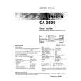 FISHER CA9335 Service Manual cover photo