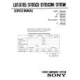 SONY LBTD705 Parts Catalog cover photo