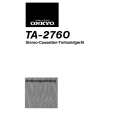 ONKYO TA-2760 Owner's Manual cover photo