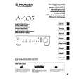 PIONEER A105 Owner's Manual cover photo