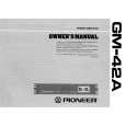 PIONEER GM42A Owner's Manual cover photo