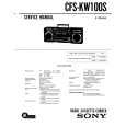 SONY CFSKW100S Service Manual cover photo
