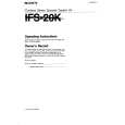 SONY IFS-20K Owner's Manual cover photo
