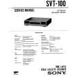 SONY SVT-100 Service Manual cover photo