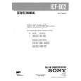 SONY ICF602 Parts Catalog cover photo