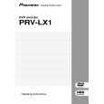 PIONEER PRV-LX1/KU/CA Owner's Manual cover photo