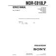 SONY MDRE818LP Service Manual cover photo