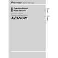 PIONEER AVG-VDP1/UC Owner's Manual cover photo