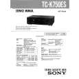 SONY TC-K750ES Service Manual cover photo