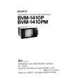 SONY BVM1410P Owner's Manual cover photo