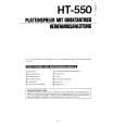HITACHI HT550 Owner's Manual cover photo