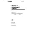 SONY MHC-F100 Owner's Manual cover photo