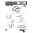 SONY APR2003 Service Manual cover photo