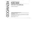 KENWOOD KAC644 Owner's Manual cover photo