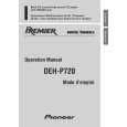 PIONEER DEH-P720 Owner's Manual cover photo