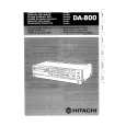 HITACHI DA-800 Owner's Manual cover photo
