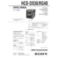 SONY HCDRG40 Service Manual cover photo