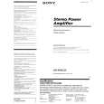 SONY XM404EQX Owner's Manual cover photo