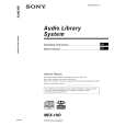 SONY MEX1HD Owner's Manual cover photo