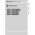 PIONEER DEH-2800MP Owner's Manual cover photo
