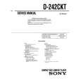 SONY D-242CKT Service Manual cover photo