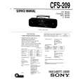 SONY CFS209 Service Manual cover photo