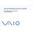 SONY PCG-R600HFPD VAIO Owner's Manual cover photo