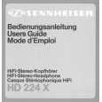 SENNHEISER HD 224 X Owner's Manual cover photo