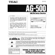 TEAC AG-500 Owner's Manual cover photo