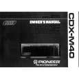 PIONEER CDXM40 Owner's Manual cover photo