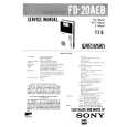 SONY FD20AEB Service Manual cover photo