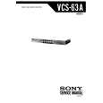 SONY VCS-63A Service Manual cover photo