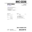 SONY MHCGS200 Service Manual cover photo