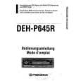 PIONEER DEH-P645R/EW Owner's Manual cover photo