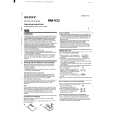 SONY RMV22 Owner's Manual cover photo