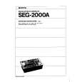 SONY SEG2000A Owner's Manual cover photo
