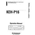 PIONEER KEH-P16 Owner's Manual cover photo