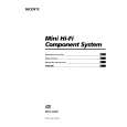SONY MHC-E60X Owner's Manual cover photo