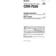 SONY CDX-7520 Owner's Manual cover photo