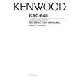 KENWOOD KAC-648 Owner's Manual cover photo