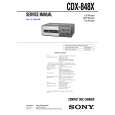 SONY CDX-848X Owner's Manual cover photo