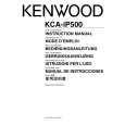 KENWOOD KCA-IP500 Owner's Manual cover photo