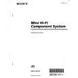 SONY MHC-RX30 Owner's Manual cover photo