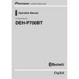 PIONEER DEH-P700BT/X1P/EW5 Owner's Manual cover photo